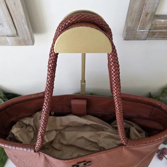 Tory Burch Brown Leather Tote Bag - Picture 7 of 13